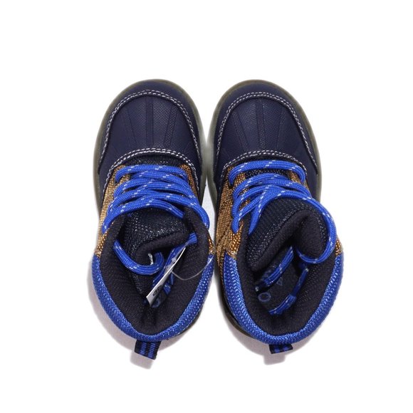 OshKosh B'gosh Liam2 Toddler Brown/Blue Rugged Nylon Hiking Boots Brand New NIB - Picture 4 of 6